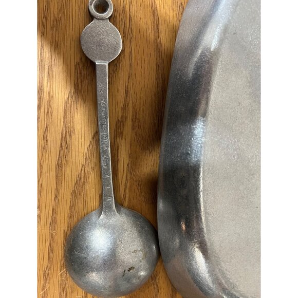 Vintage Pewter Bread Plate, The Wilton Co. Armetele, Give Us This Day Our Daily - Picture 4 of 4